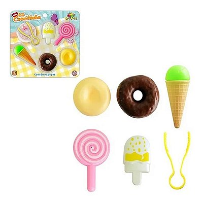 KIT COMIDINHA DOCES 6 PEÇAS ART BRINK