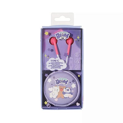 FONE DE OUVIDO COLEÇÃOWE BABY BEARS TIPO C  ROXO