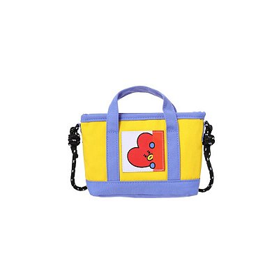 MINI BOLSA DE OMBRO COM ALÇA MODELO BT21  TATA TAMANHO 19X5X13cm.