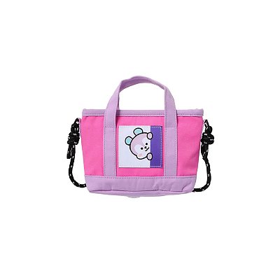 MINI BOLSA DE OMBRO COM ALÇA MODELO BT21  MANG TAMANHO 19X5X13cm.