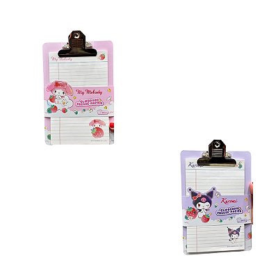 PRANCHETA A5 COM PERSONAGENS SANRIO 50 FOLHAS .