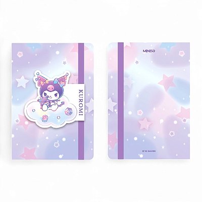 CADERNO CAPA DURA MODELO SANRIO KUROMI 80 FOLHAS.