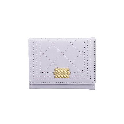 CARTEIRA COM PORTA CARTÃO COM FERRAGEM LILÁS 11 CM.