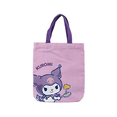 SACOLA DE COMPRAS MODELO SANRIO FRUIT KUROMI 32 X 29 X 5 CM.