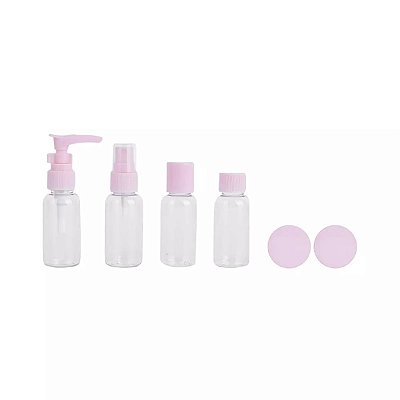 KIT DE FRASCOS PARA VIAGEM MODELO UNICÓRNIO MAGICAL ANGELS 6 PÇS.