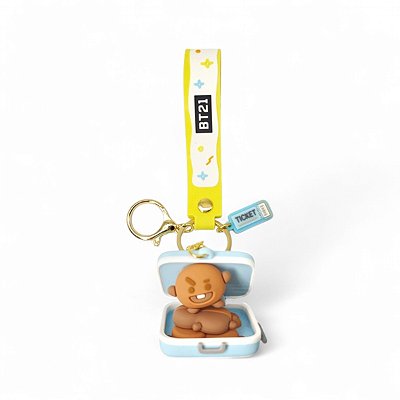 Chaveiro BT21 Shooky Com Mala E Ticket Kpop Miniso