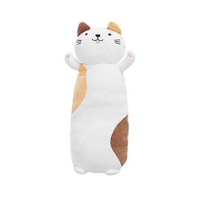 PELÚCIA DE GATINHO BRANCO TAMANHO 90 CM.