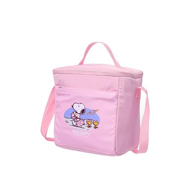 BOLSA TÉRMICA  SNOOPY EXPLORADOR ESPACIAL ROSA 22 CM.