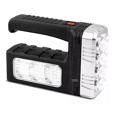 LANTERNA DUPLA LED POTENTE RECARREGÁVEL SOLAR / USB MULTIUSO CAMPING PESCA