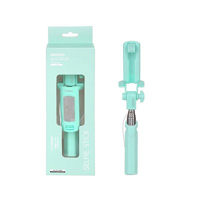 BASTÃO DE SELFIE COM CONECTOR P2 61CM. COR VERDE MINISO