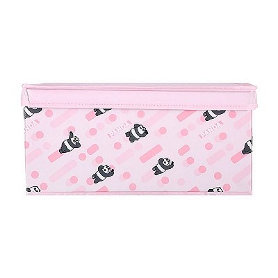 CAIXA ORGANIZADORA COM TAMPA URSO SEM CURSO PANDA 42 X 30 X 19 CM. MINISO