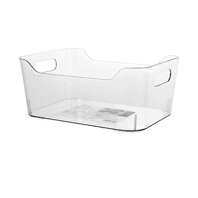 CAIXA DE ARMAZENAMENTO TRANSPARENTE TAMANHO 20X14X8CM MINISO
