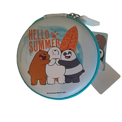 ESTOJO PARA ACESSÓRIOS WE BARE BEARS HELLO SUMMER MINISO 10 CM.