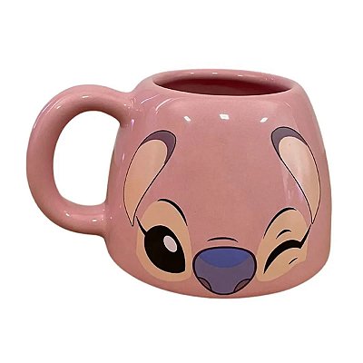 CANECA CERÂMICA DISNEY STITCH ANGEL 450 ML .8,5X9,5X9,5 CM.
