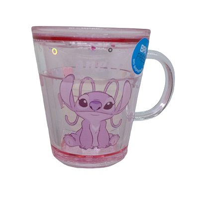 CANECA PLÁSTICO CAMADA DUPLA COLEÇÃO DISNEY LOVE ANGEL MINISO.