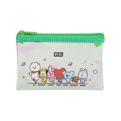 MINI ESTOJO DA COLEÇÃO BT21 MINISO TAMANHO 12,7 X 5 CM.