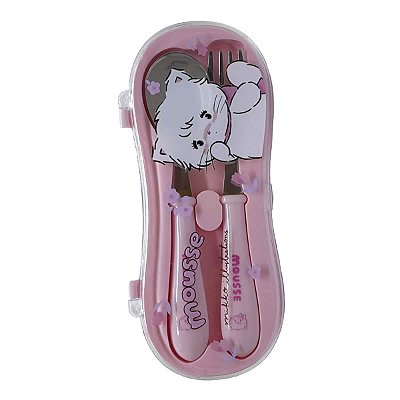 KIT DE TALHERES GARFO E COLHER MIKKO MOUSSE MINISO 19 CM.