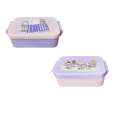 BENTO BOX COLEÇÃO SNOOPY EXPLORADOR ESPACIAL 850 ML.