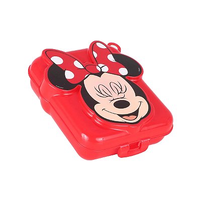 SANDUICHEIRA MODELO MINNIE 3D MINISO 15 X 13 X 5 CM 150 ML.