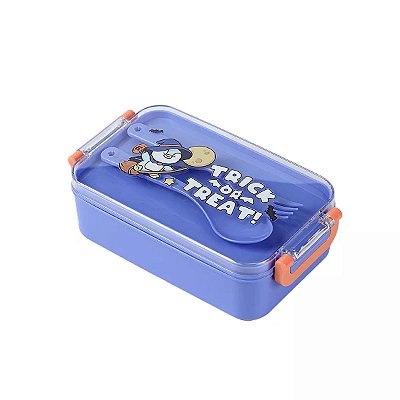 BENTO BOX COM TALHERES MINI FAMILY HALLOWEEN MINISO 470 ML.