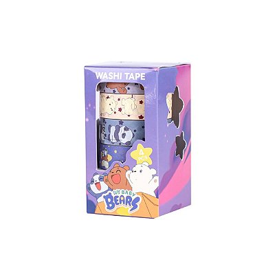 FITA ADESIVA DECORATIVA WE BABY BEARS MINISO COM 4 ROLOS 2 M. CADA