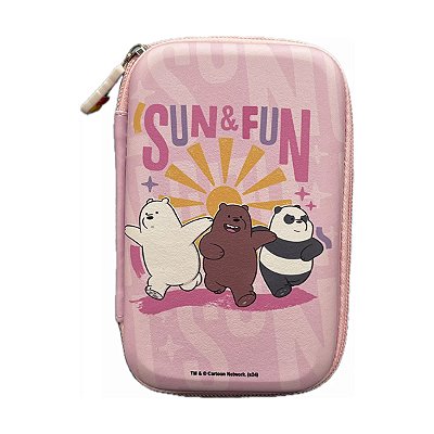 ESTOJO RETANGULAR PARA ACESSÓRIOS URSO SEM CURSO MINISO 10 x 14,5 x 3 cm.