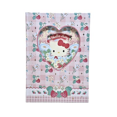 CADERNO CAPA DURA SANRIO HELLO KITTY MINISO 90 FOLHAS. 16,5 X 11,5 CM.