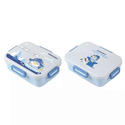 BENTO BOX COM 3 DIVISÓRIAS E TRAVAS LATERAIS MIN IFAMILY MINI PEN MINISO 1200 ML.