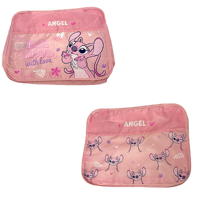 Bolsa Organizadora De Viagem Disney Angel 2 Peças Miniso