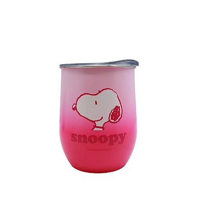 Copo de Inox Snoopy com Tampa Hermética fofo Miniso