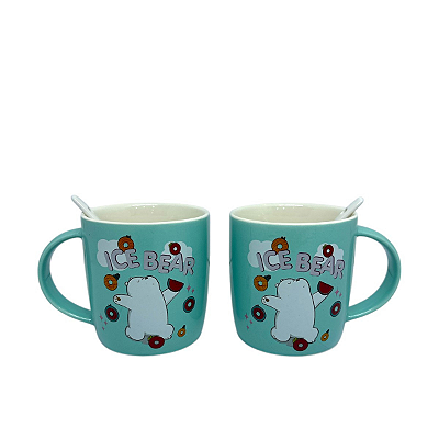 Kit Canecas de Cerâmica Polar We Bare Bears Miniso