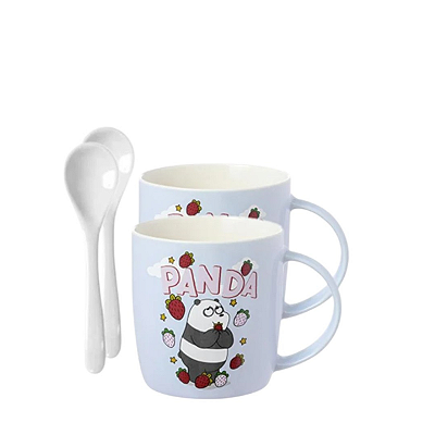 Kit Canecas de Cerâmica Panda We Bare Bears Miniso