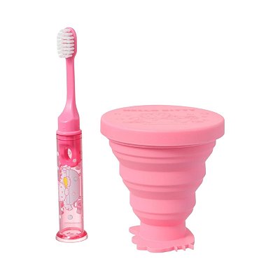 Kit Escova de Dente + Copo Hello Kitty Sanrio Miniso
