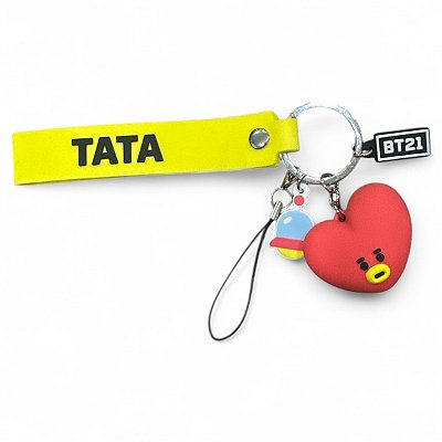 Pingente BT21 Tata Miniso Para Celular Bolsa Chave