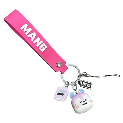 Pingente BT21 Mang Miniso Para Celular Bolsa Chave