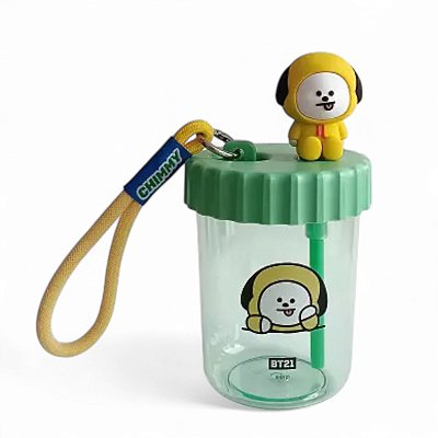 Copo Garrafa Fofa Infantil BT21 Chimmy Original Miniso