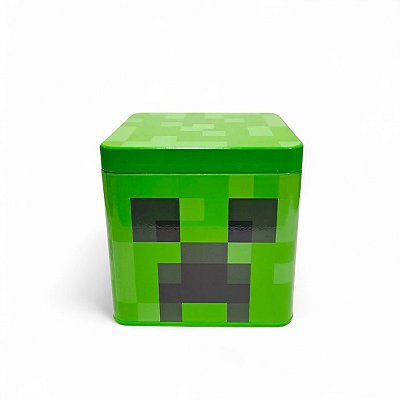 Lata Decorativa Minecraft Creeper Gamer Original Miniso