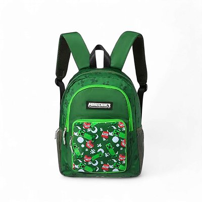 Mochila Escolar Infantil Gamer Minecraft Original Miniso