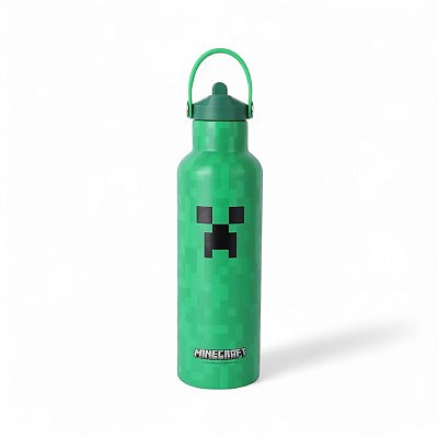 Garrafa Térmica De Inox Minecraft Gamer Original Miniso