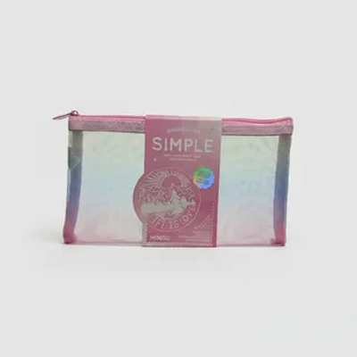 Estojo de Malha Miniso Mesh Resistente Estiloso A6 Gradiente