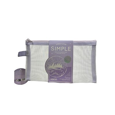 Estojo A6 de Malha Escolar Roxo Claro Miniso Original