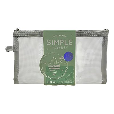 Estojo A6 de Malha Resistente Verde Miniso Original