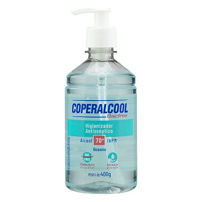 Gel Antisseptico Para As Mãos Coperalcool Bacfree 400gr