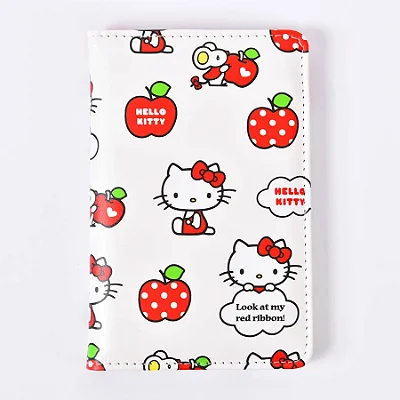 Porta Passaporte Hello Kitty Sanrio Maçãs Branco Miniso