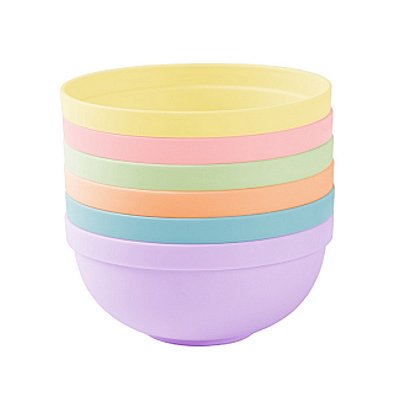 Kit 6 Tigelas Coloridas Ecológicas Cozinha Miniso Sobremesa