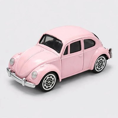 Brinquedo Carrinho De Metal Fusca Rosa Miniso Toys Miniatura