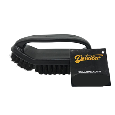 Escova Limpa Couro Cerdas Macias Detailer