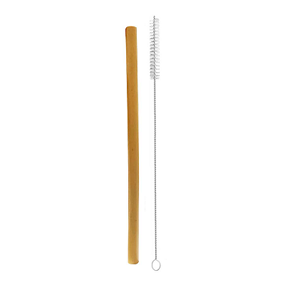 Canudo bambu + escova