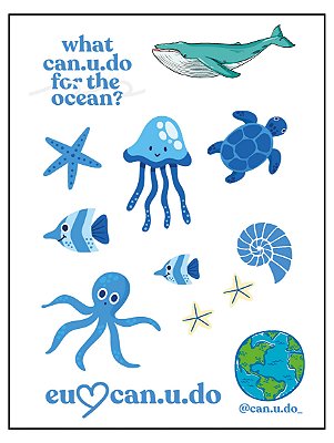 Stiker Adesivo Ocean