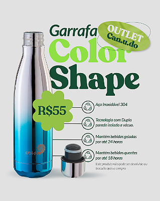 Garrafa Térmica de Inox Color Shape - OUTLET Personalizada